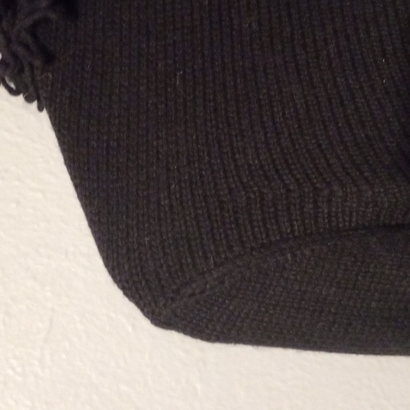 ALGO Swizerland Navy 100% Cashmere Loop Ruffle Neck & Accent Cardigan Jacket L - Picture 6 of 7